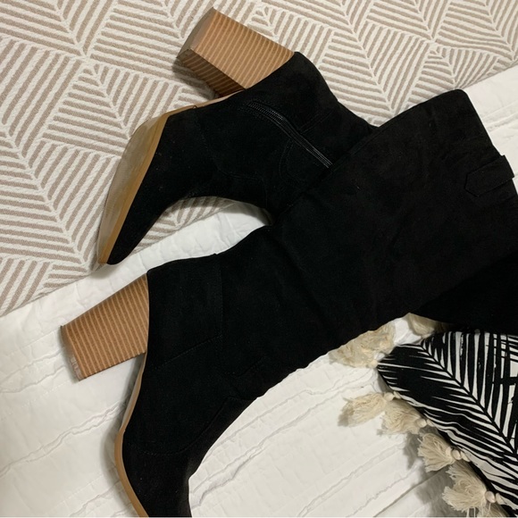 Blach Ropa Western Knee High Boots - JustFab - Size 9.5 - Picture 11 of 13